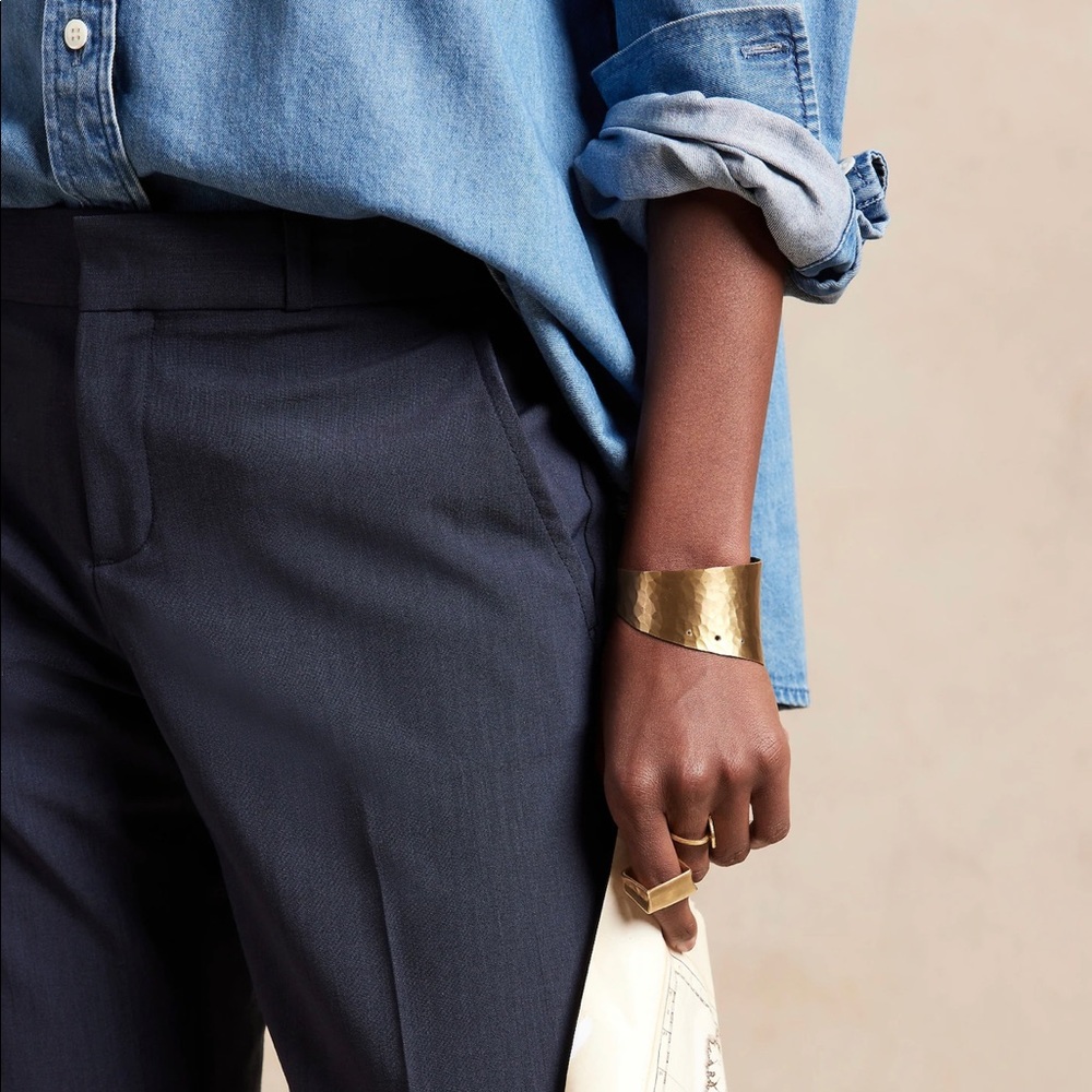 Navy wool Banana Republic Ryan Pants